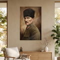 Yağlı Boya Atatürk Portre Cam Tablo Ortam Görseli