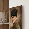 Yağlı Boya Atatürk Portre Cam Tablo Ortam Görseli