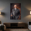 Çerçevesiz Atatürk İmza Portre Cam Tablo