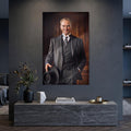 Atatürk İmza Portre Cam Tablo Ortam Görseli