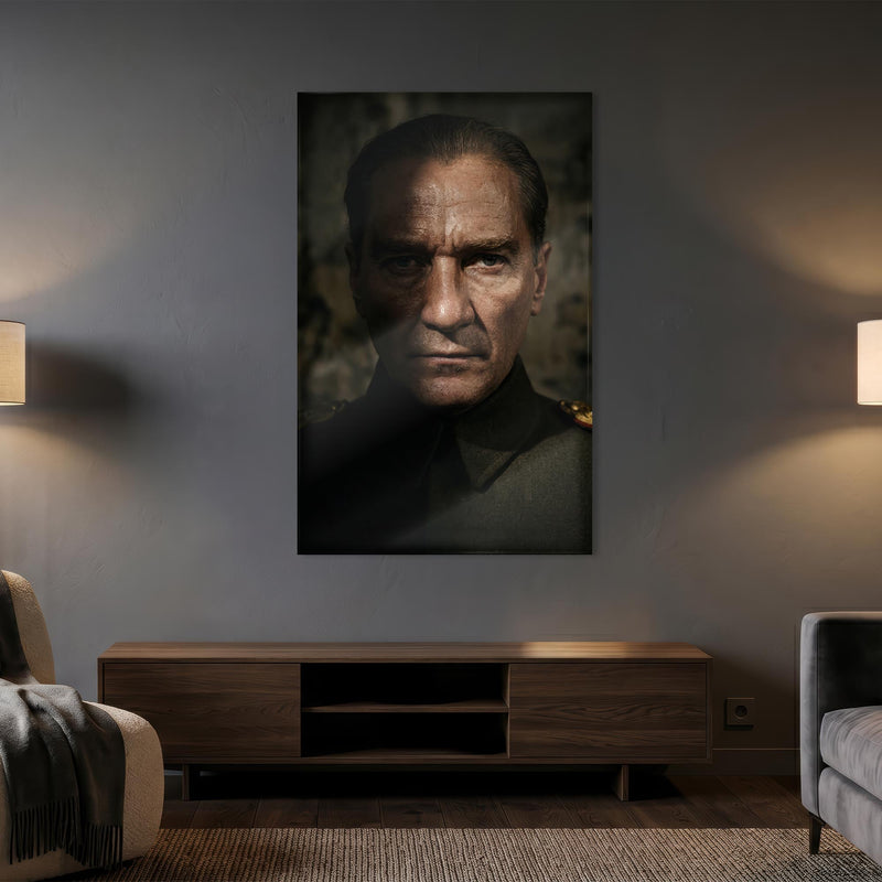 Atatürk Komutan Güç Portre Cam Tablo – Cam Tablo