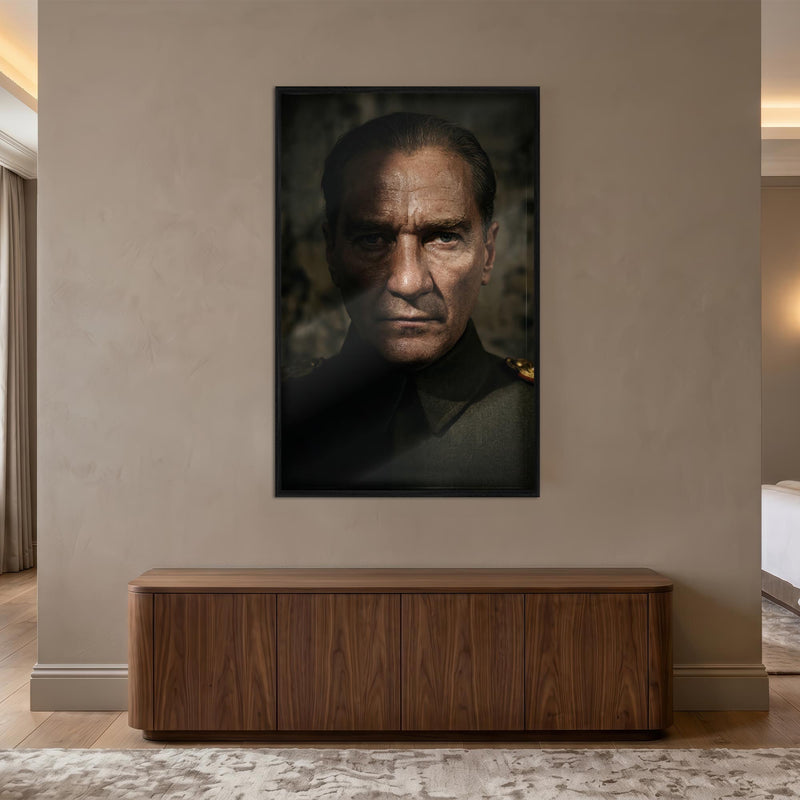 Atatürk Komutan Güç Portre Cam Tablo – Cam Tablo