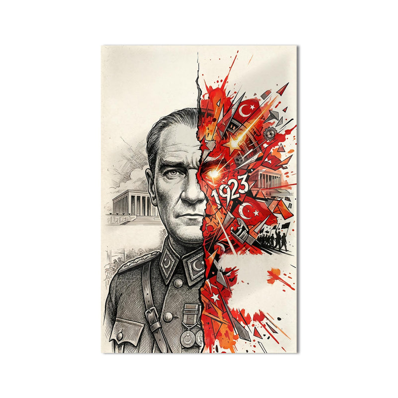 Atatürk 1923 Sanat Patlaması Cam Tablo – Cam Tablo