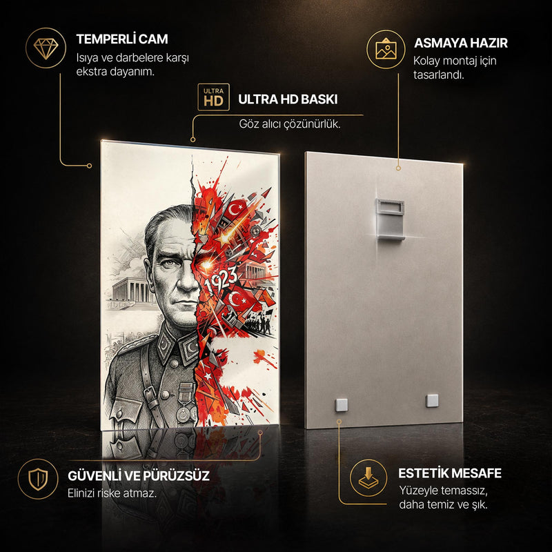Atatürk 1923 Sanat Patlaması Cam Tablo – Cam Tablo