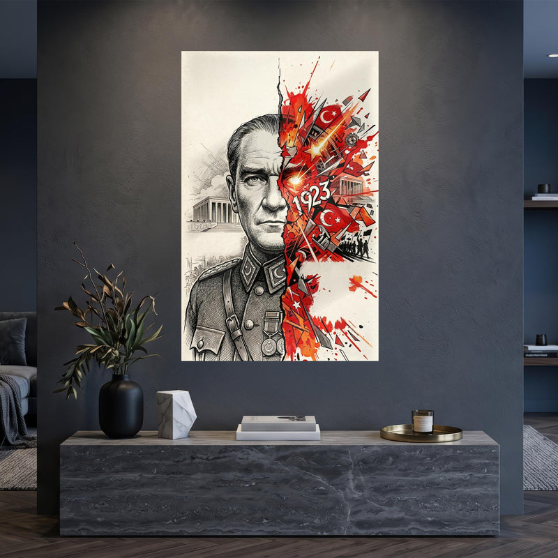 Atatürk 1923 Sanat Patlaması Cam Tablo – Cam Tablo