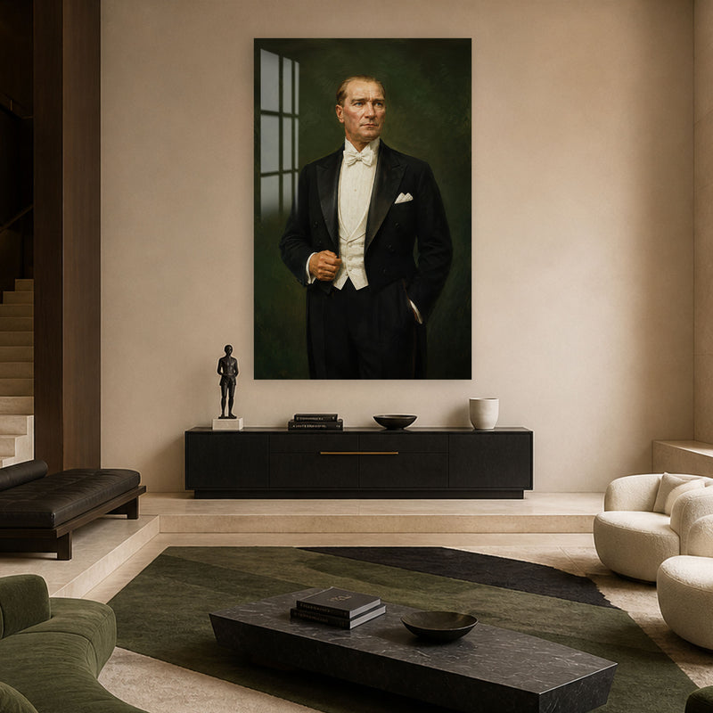 Papyonlu Atatürk Cam Tablo