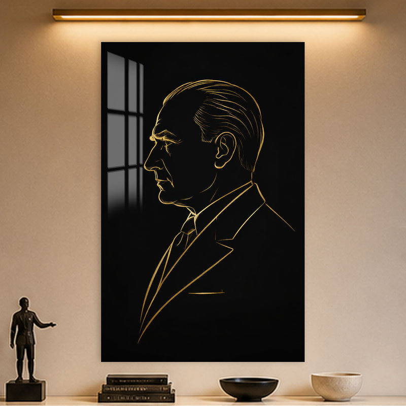 Profilden Atatürk Cam Tablo