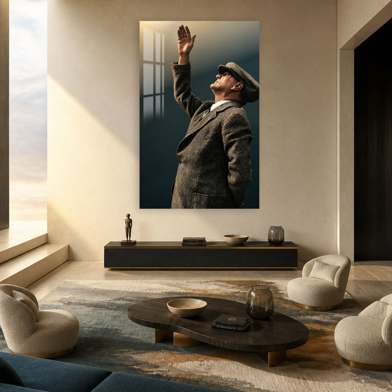 Selamlayan Atatürk Cam Tablo