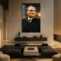 Gün Batımında Atatürk Cam Tablo