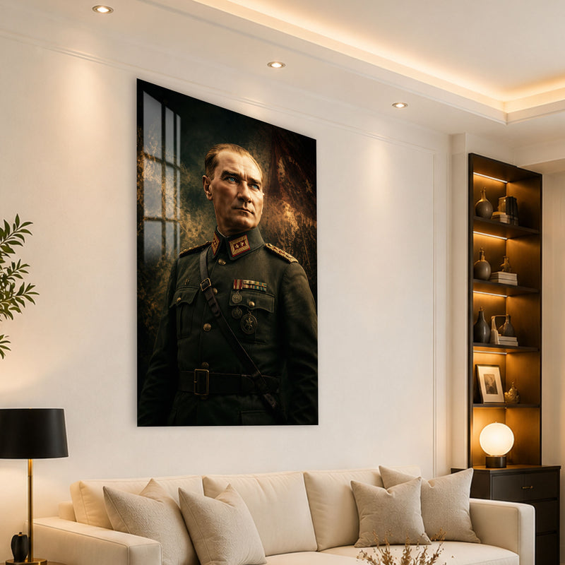 Madalyalı Atatürk Cam Tablo