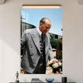 Çiçekli Atatürk Cam Tablo