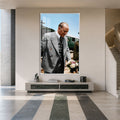 Çiçekli Atatürk Cam Tablo – Beyaz Çerçeveli