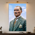 Mavi Gökte Atatürk Cam Tablo