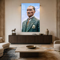 Mavi Gökte Atatürk Cam Tablo