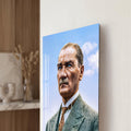 Mavi Gökte Atatürk Cam Tablo