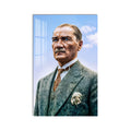 Mavi Gökte Atatürk Cam Tablo