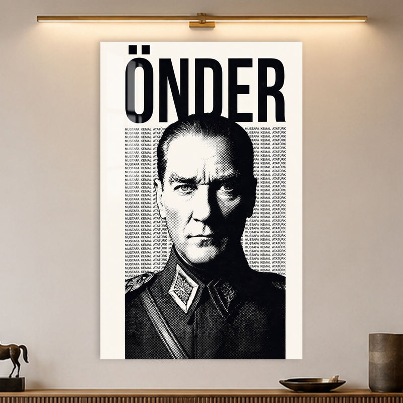 Önder Posteri Atatürk Cam Tablo