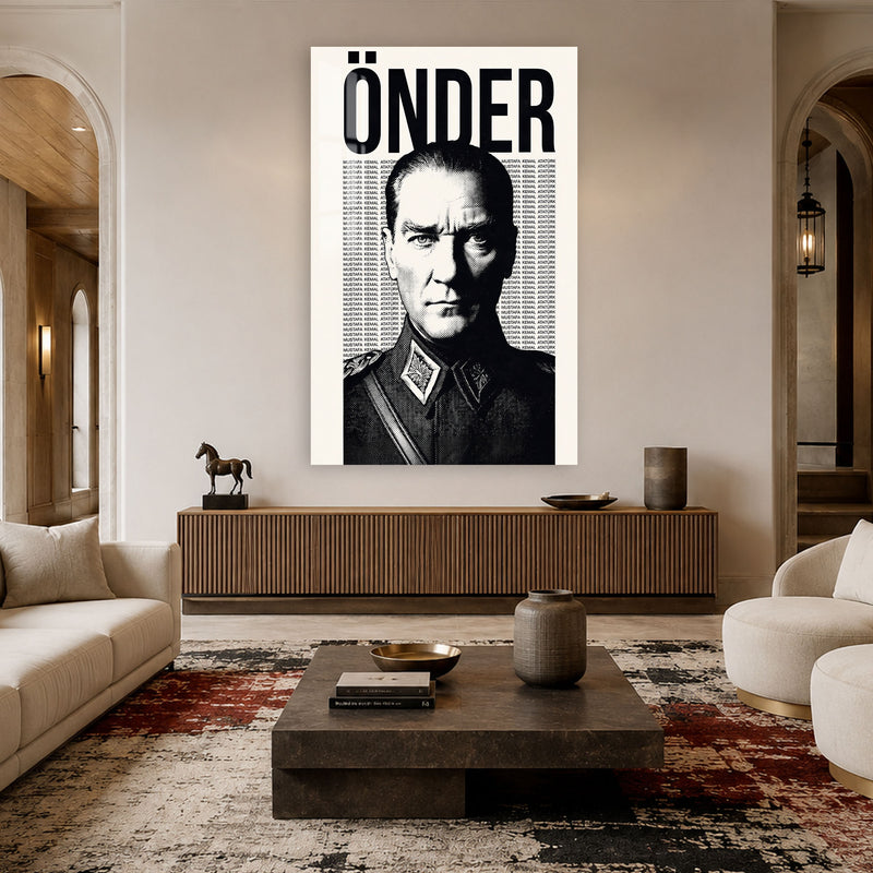 Önder Posteri Atatürk Cam Tablo