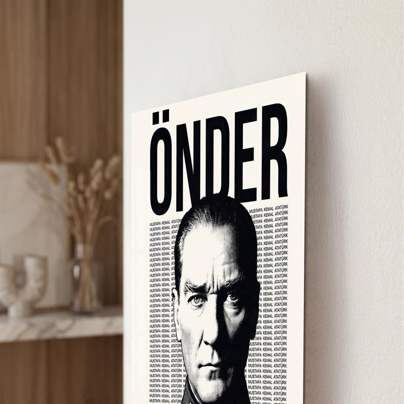 Önder Posteri Atatürk Cam Tablo