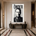 Önder Posteri Atatürk Cam Tablo – Beyaz Çerçeveli