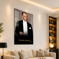 Sözlü Frak Atatürk Cam Tablo