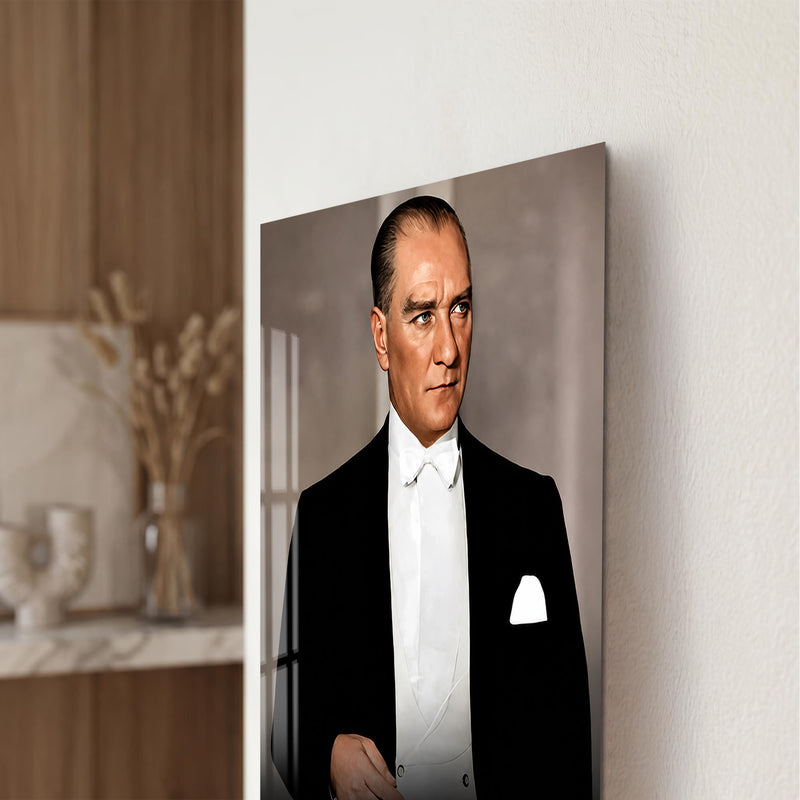 Sözlü Frak Atatürk Cam Tablo