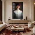 Fesli Genç Atatürk Cam Tablo