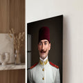 Fesli Genç Atatürk Cam Tablo