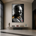 Apoletli Atatürk Cam Tablo – Siyah Çerçeveli
