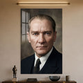 Mavi Gözlü Atatürk Cam Tablo