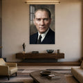 Mavi Gözlü Atatürk Cam Tablo