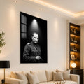 Spot Işığında Atatürk Cam Tablo