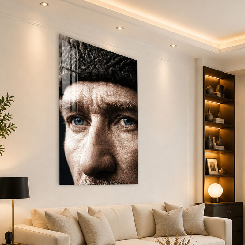Yakın Plan Atatürk Cam Tablo