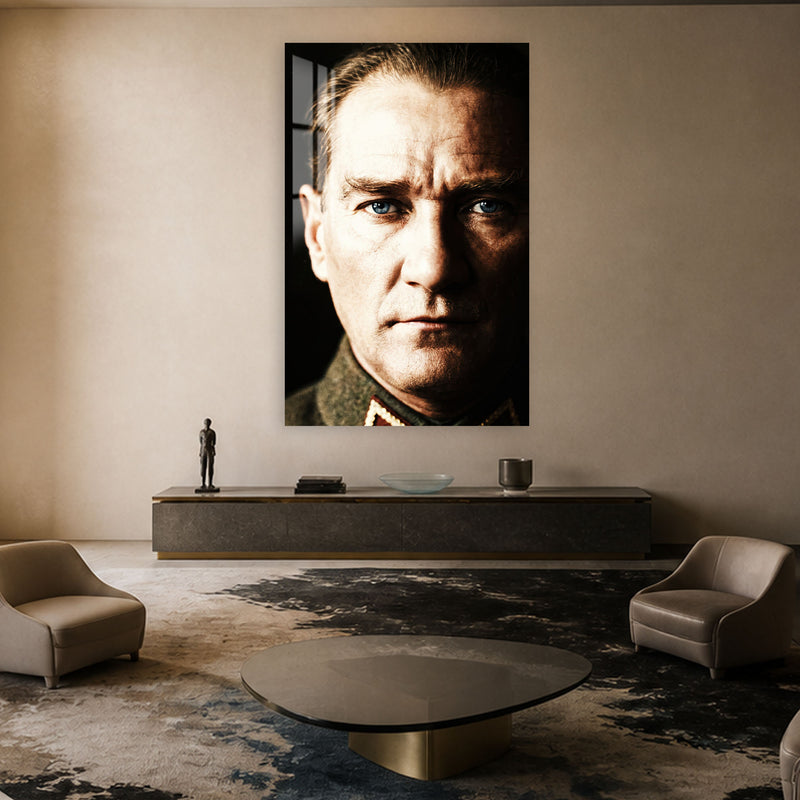 Işık Gölge Atatürk Cam Tablo