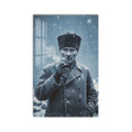 Karda Kalpaklı Atatürk Cam Tablo