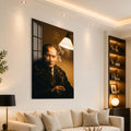 Lamba Işığında Atatürk Cam Tablo