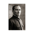 Siyah Beyaz Atatürk Cam Tablo