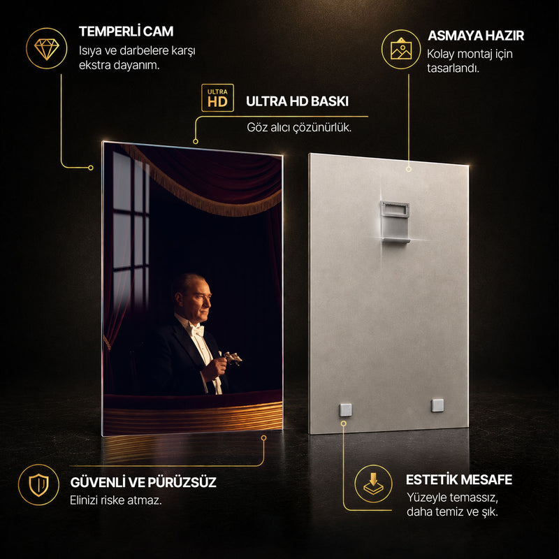 Locada Atatürk Cam Tablo