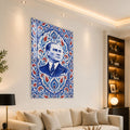 Çini Desenli Atatürk Cam Tablo