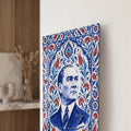 Çini Desenli Atatürk Cam Tablo