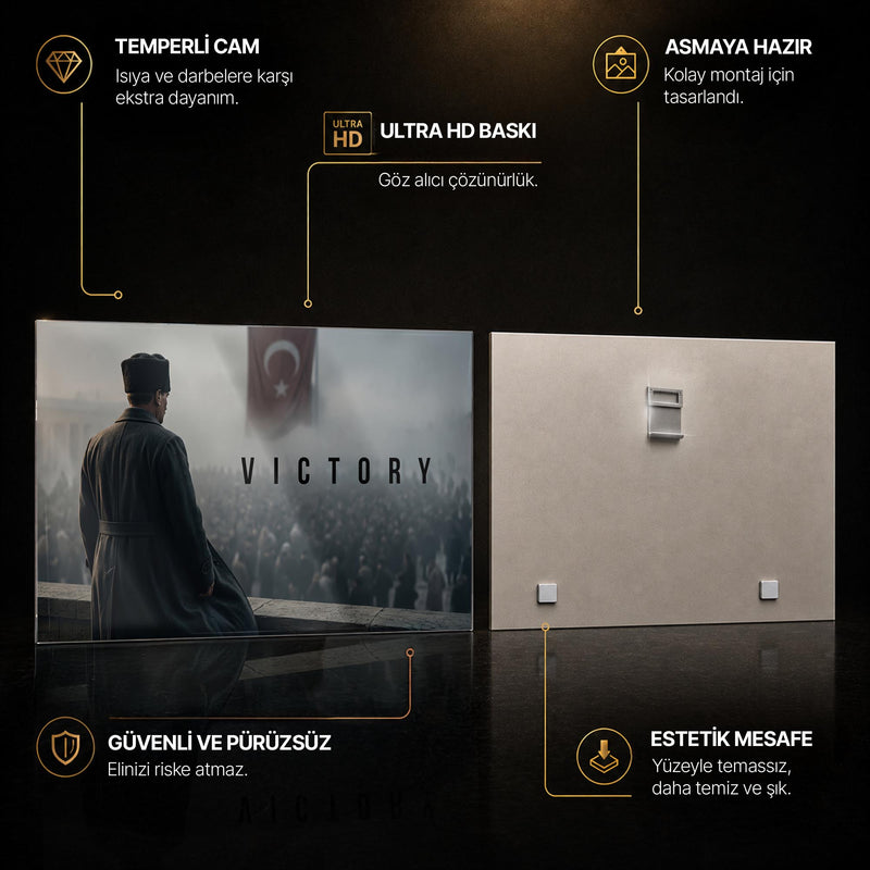Atatürk Victory Zafer Anı Cam Tablo – Cam Tablo