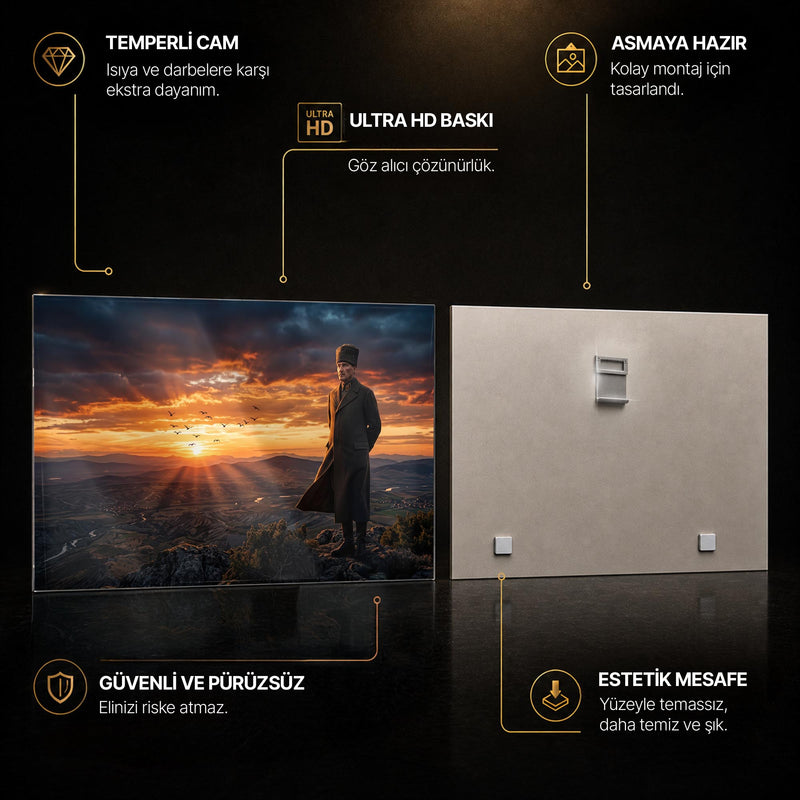 Atatürk Gün Batımı Panorama Cam Tablo – Cam Tablo