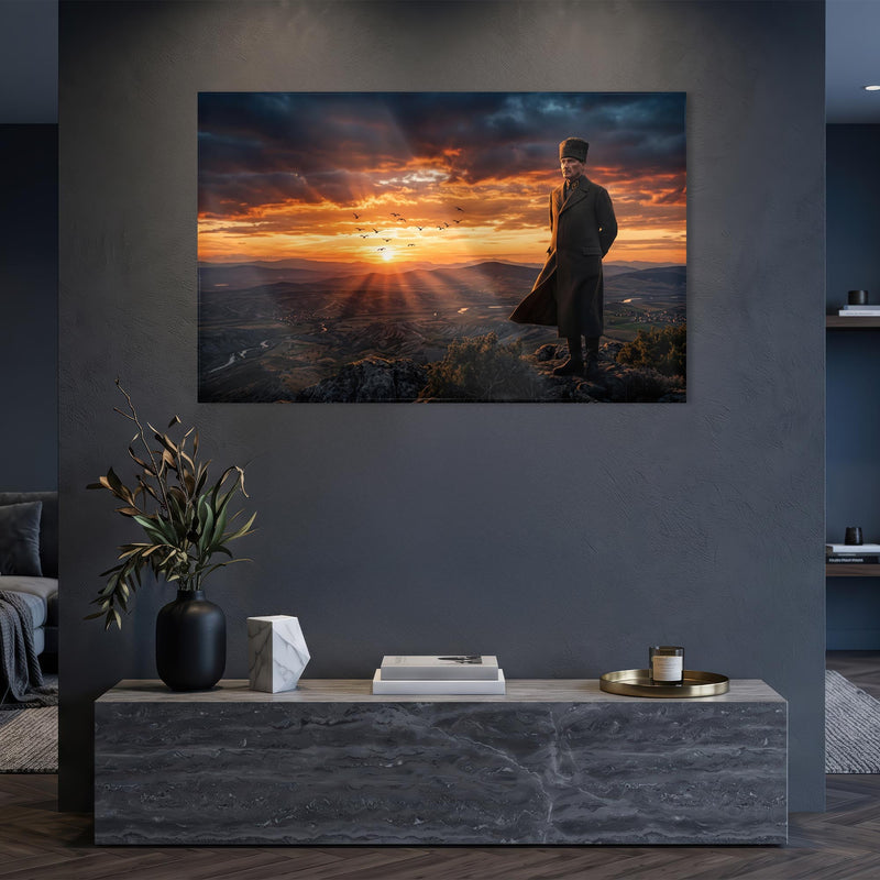 Atatürk Gün Batımı Panorama Cam Tablo – Cam Tablo