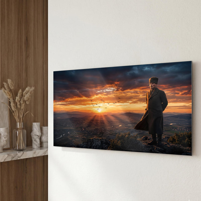 Atatürk Gün Batımı Panorama Cam Tablo – Cam Tablo