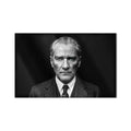 Atatürk Siyah Beyaz Mavi Göz Cam Tablo – Cam Tablo