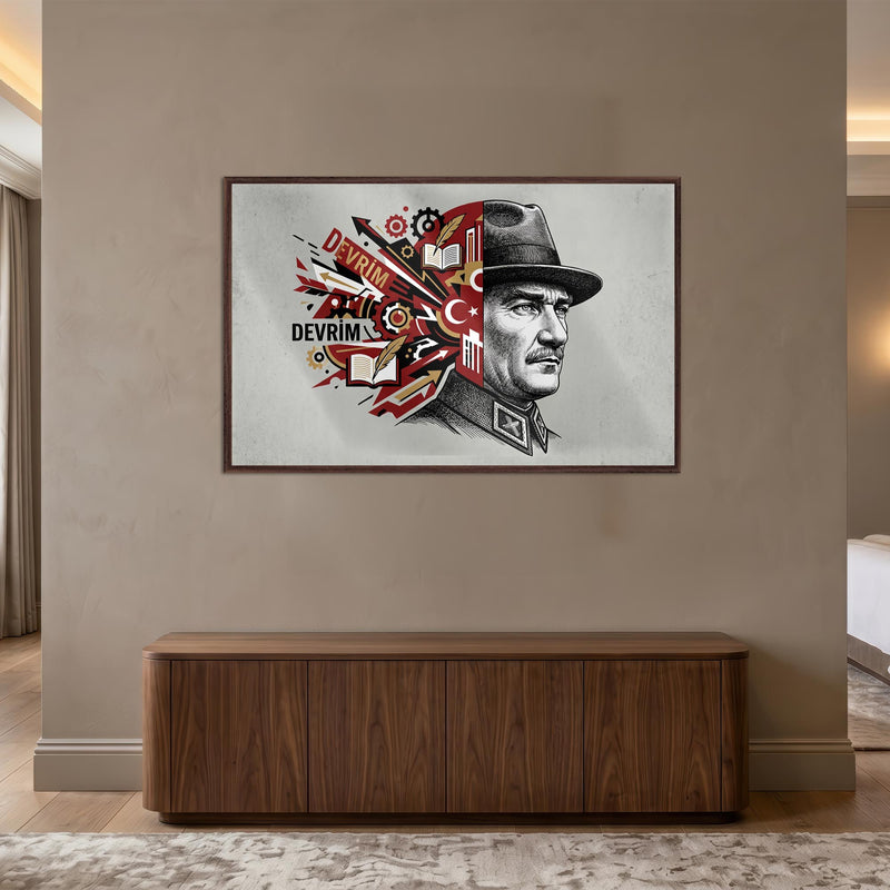 Atatürk Devrim Kolaj Cam Tablo – Cam Tablo