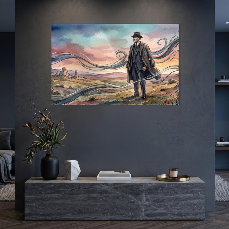 Atatürk Suluboya Bozkır Cam Tablo – Cam Tablo