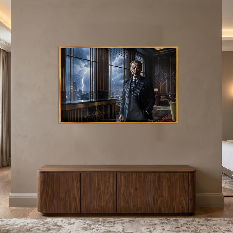 Atatürk Art Deco şimşek Ofis Cam Tablo – Cam Tablo