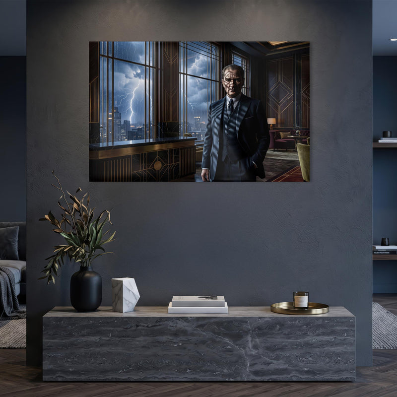 Atatürk Art Deco şimşek Ofis Cam Tablo – Cam Tablo