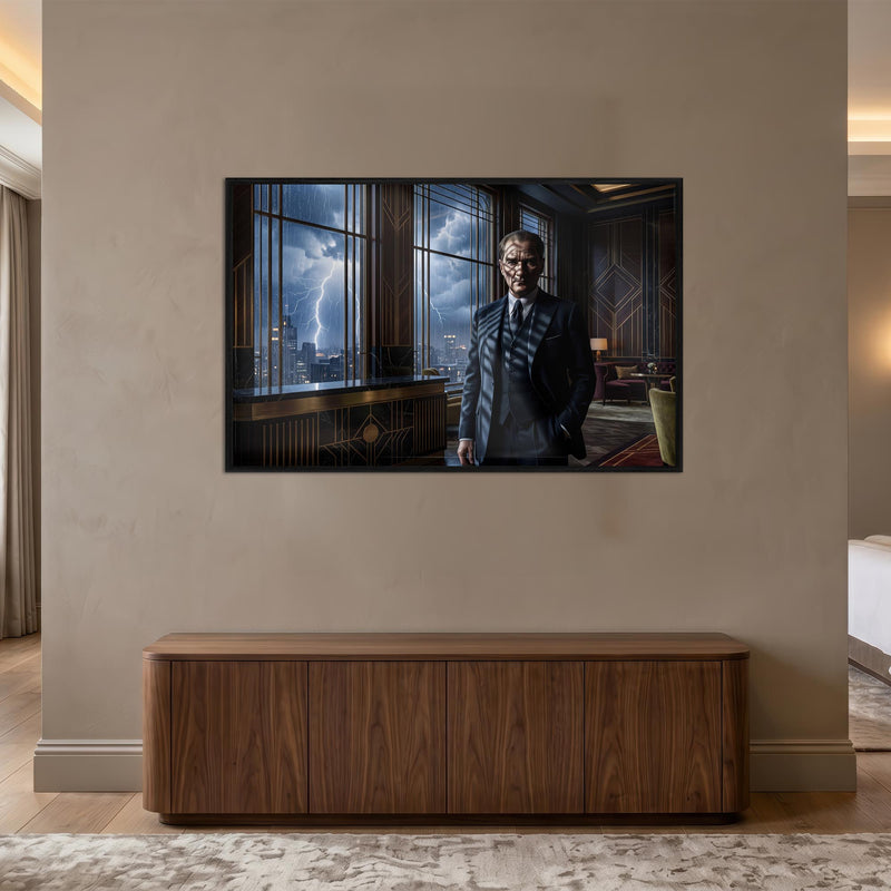 Atatürk Art Deco şimşek Ofis Cam Tablo – Cam Tablo